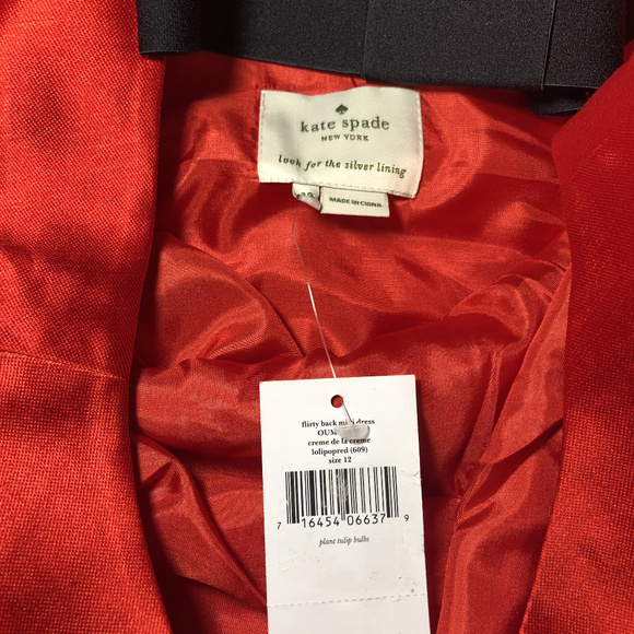 Kate Spade Flirty Back Mini Party Dress Lollipop - Picture 5 of 7